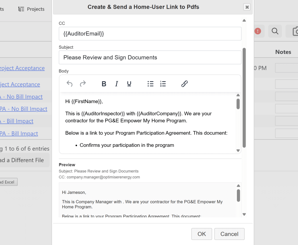 Send form